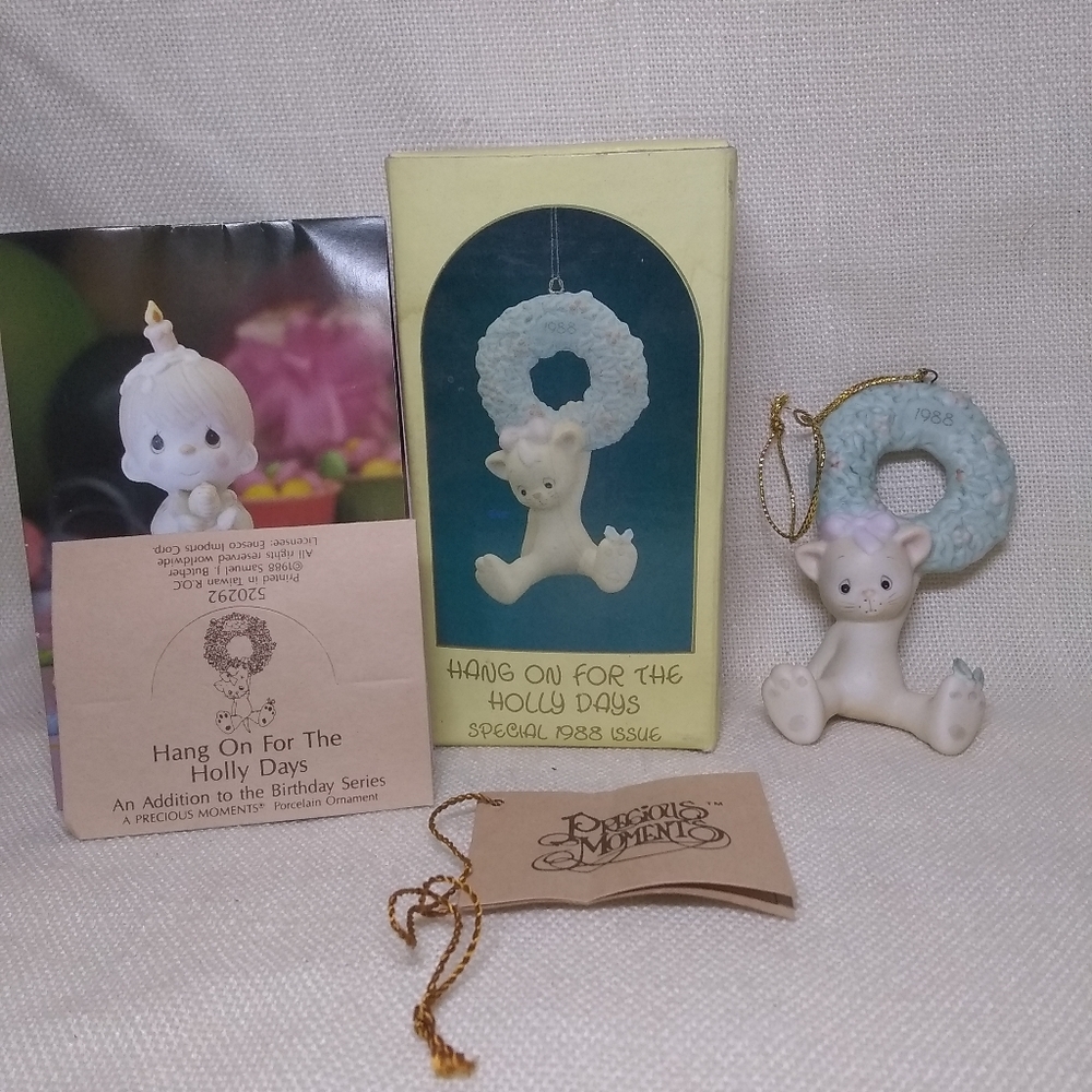 Vtg '88 PM "Hang on for the Holly Days - Special 1988 Issue" Ornament #520292